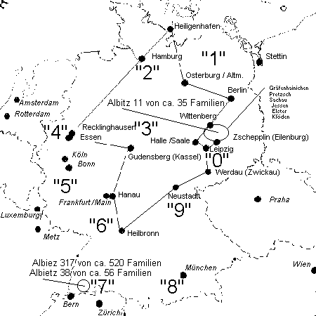 Albitz in Germany / map, 8k